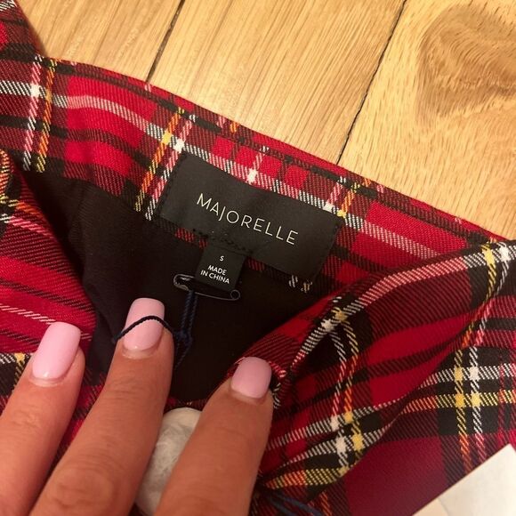 MAJORELLE Shane Top & Mini Skirt in Red Plaid - Picture 5 of 6